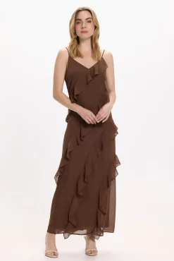 Mujer Vila Vestidos>Vestido de gasa midi de fiesta