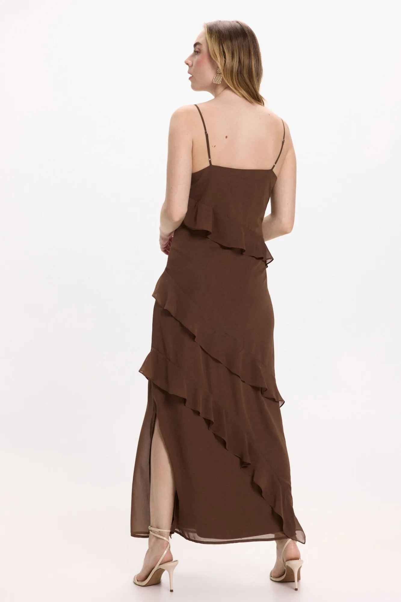 Mujer Vila Vestidos>Vestido de gasa midi de fiesta