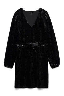 Mujer Vero Moda Vestidos>Vestido de manga larga detalles brillantes