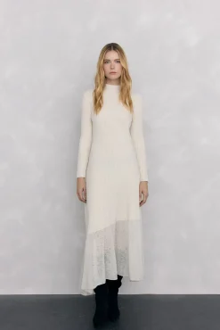 Mujer Pedro del Hierro Vestidos>Vestido de punto bajo desagujado