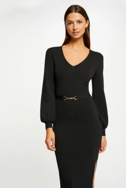 Mujer Morgan Vestidos>Vestido de punto largo ajustado