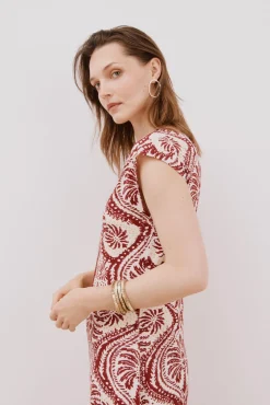 Mujer Cortefiel Vestidos>Vestido escote pico contraste