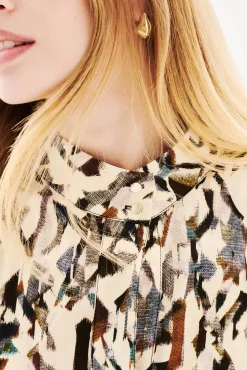 Mujer Caroll Vestidos>Vestido estampado 100% viscosa