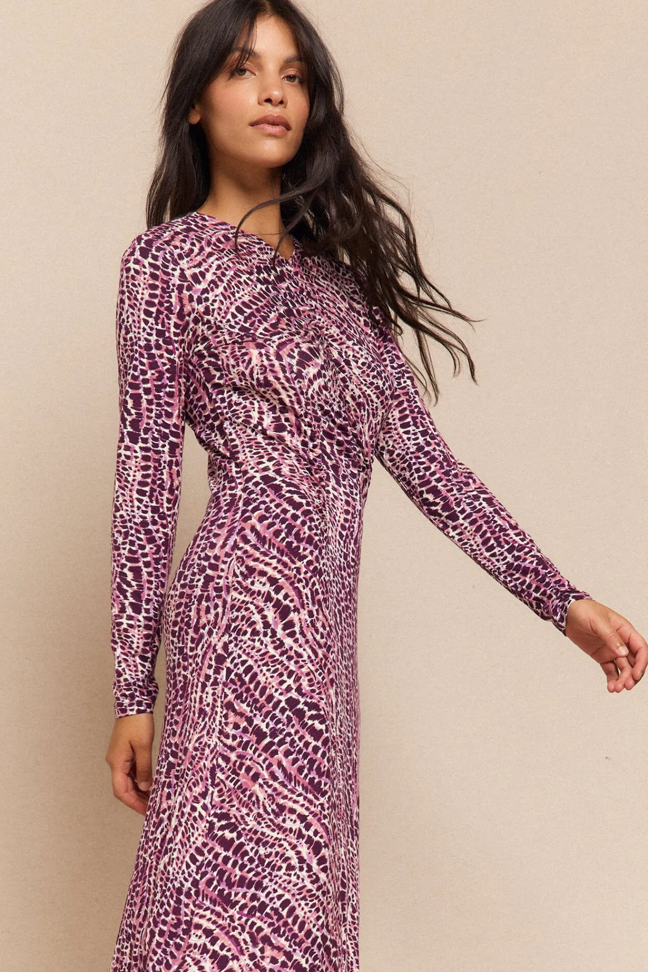 Mujer Slowlove Vestidos>Vestido estampado frunces