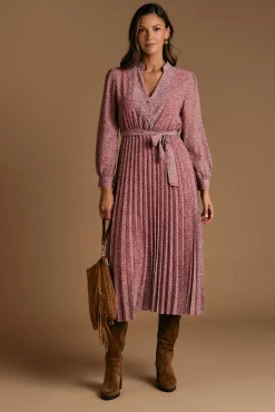 Mujer Polín Et Moi Vestidos>Vestido flores Malva