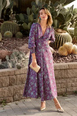 Mujer Polín Et Moi Vestidos>Vestido flores morado
