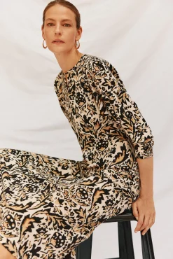 Mujer Cortefiel Vestidos>Vestido fluido estampado