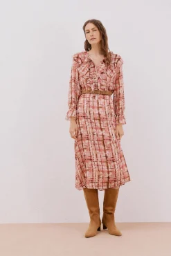 Mujer Cortefiel Vestidos>Vestido fluido volantes