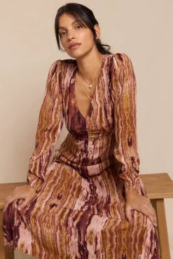 Mujer Slowlove Vestidos>Vestido Frunce estampado