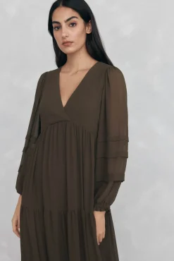 Mujer Pedro del Hierro Vestidos>Vestido largo detalle jaretas