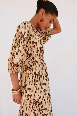 Mujer Cortefiel Vestidos>Vestido largo estampado ajustado