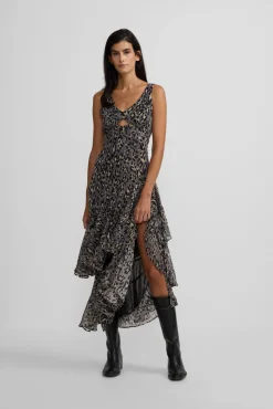 Mujer Silbon Vestidos>Vestido largo estampado animal print