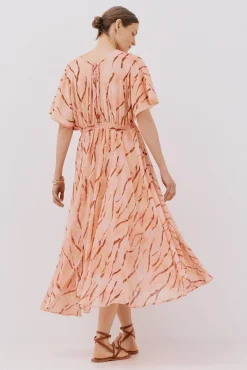 Mujer Cortefiel Vestidos>Vestido largo estampado fluido