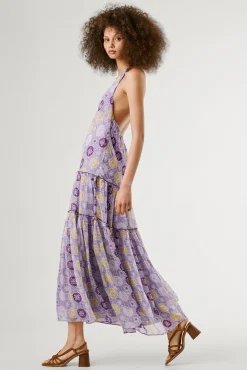 Mujer Pepe Jeans Vestidos>Vestido largo fluido estampado sin mangas.