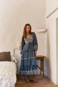 Mujer Jaase Vestidos>Vestido largo Luciana estampado Nico