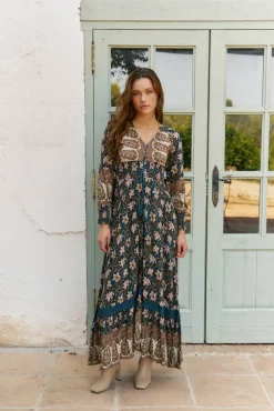 Mujer Jaase Vestidos>Vestido largo Sabrina estampado monarch