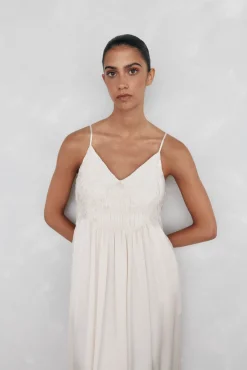 Mujer Pedro del Hierro Vestidos>Vestido lencero detalle frunces