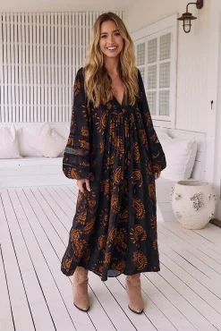 Mujer Jaase Vestidos>Vestido midi Boheme estampado milan