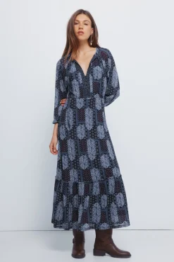 Mujer Springfield Vestidos>Vestido midi boho