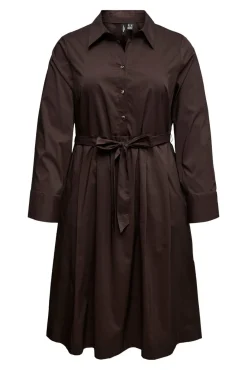 Mujer Vero Moda Curve Vestidos>Vestido midi camisero talla grande