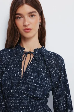 Mujer Springfield Vestidos>Vestido midi goma cintura