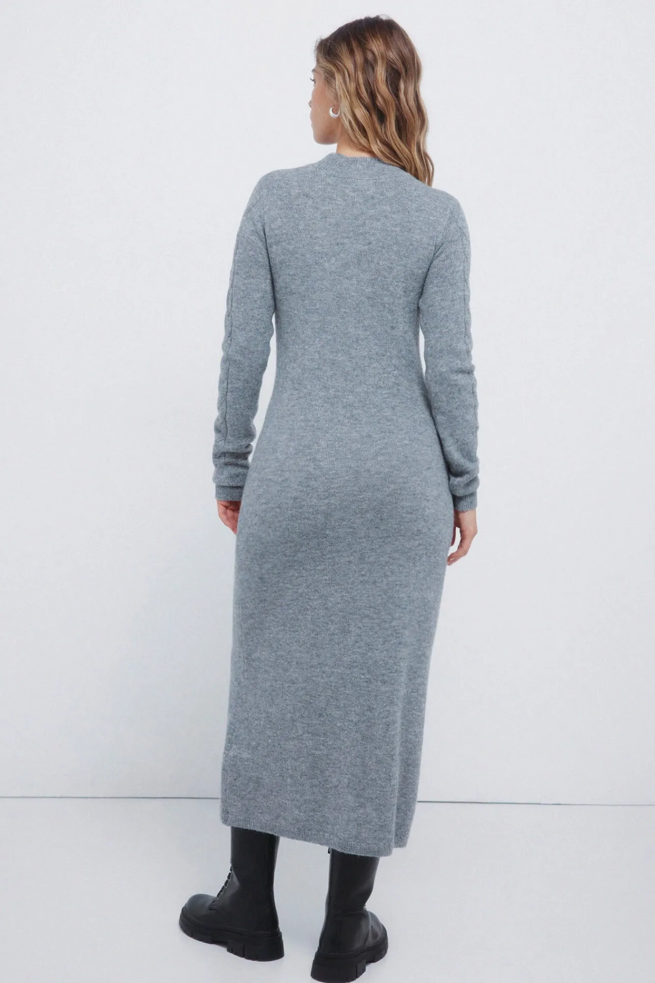 Mujer Springfield Vestidos>Vestido midi punto cable knit