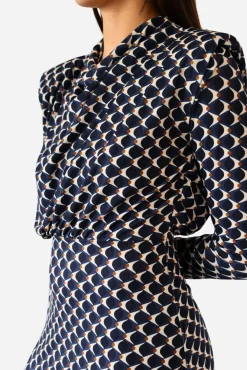 Mujer Cuplé Vestidos>Vestido midi punto estampado