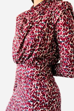 Mujer Cuplé Vestidos>Vestido midi punto estampado geometrico