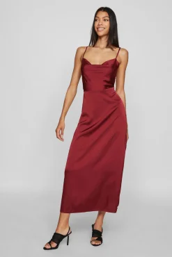 Mujer Vila Jerséis|Vestidos>Vestido midi satinado