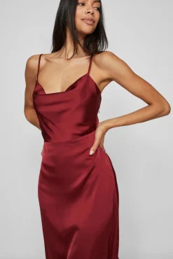 Mujer Vila Jerséis|Vestidos>Vestido midi satinado