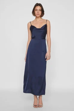 Mujer Vila Jerséis|Vestidos>Vestido midi satinado