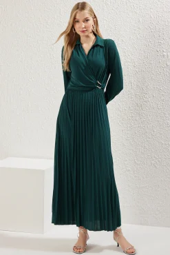 Mujer Trendyol Vestidos>Vestido plisado