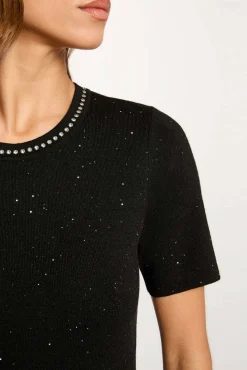 Mujer Morgan Vestidos>Vestido punto con strass