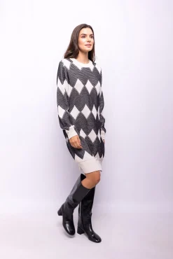 Mujer Object Vestidos>Vestido punto estampado