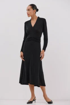 Mujer Cortefiel Vestidos>Vestido satinado brillos