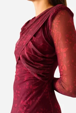 Mujer Cuplé Vestidos>Vestido tul estampado flores