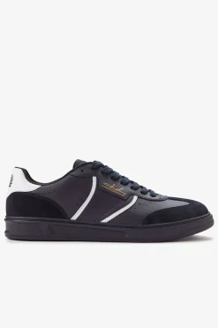 Hombre Fred Perry Zapatillas>Zapatilla B4 embossed leather/suede