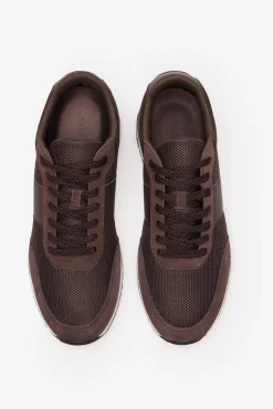 Hombre Cortefiel Zapatillas>Zapatilla piel y textil