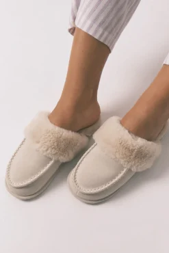 Mujer Women'secret Zapatillas Casa>Zapatillas casa pelo sintético beige