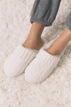 Mujer Women'secret Zapatillas Casa>Zapatillas casa punto tricot blanco