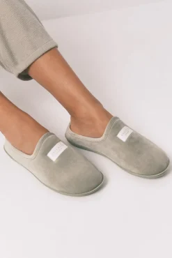 Mujer Women'secret Zapatillas Casa>Zapatillas casa velour verde