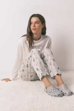 Mujer Women'secret Zapatillas Casa>Zapatillas casa zueco borrego Snoopy