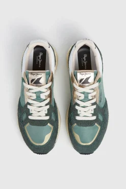 Mujer Pepe Jeans Calzado Piel|Zapatillas>Zapatillas Con Detalles En Ante