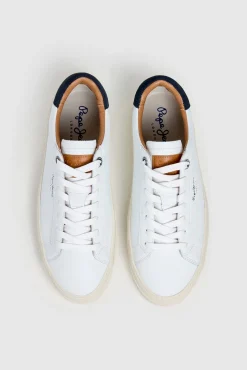 Hombre Pepe Jeans Zapatillas>Zapatillas Piel Con Detalles En Ante