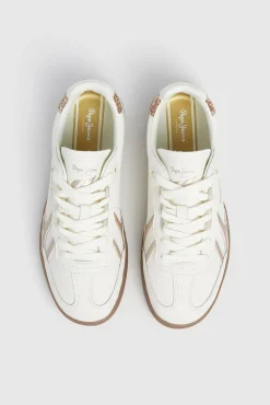 Mujer Pepe Jeans Zapatillas|Calzado Piel>Zapatillas Piel Con Detalles En Ante