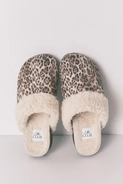 Mujer Women'secret Zapatillas Casa>Zapatillas tipo zueco borreguito animal print