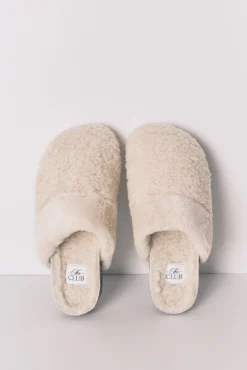 Mujer Women'secret Zapatillas Casa>Zapatillas tipo zueco borreguito beige